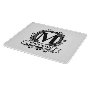 Monogramdesign för blommigt