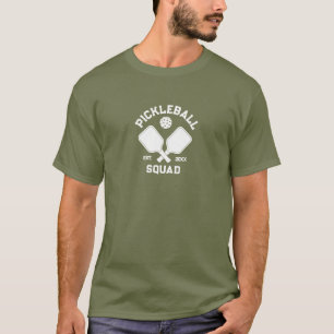 Monogramdesign för elegant Pickleball T Shirt