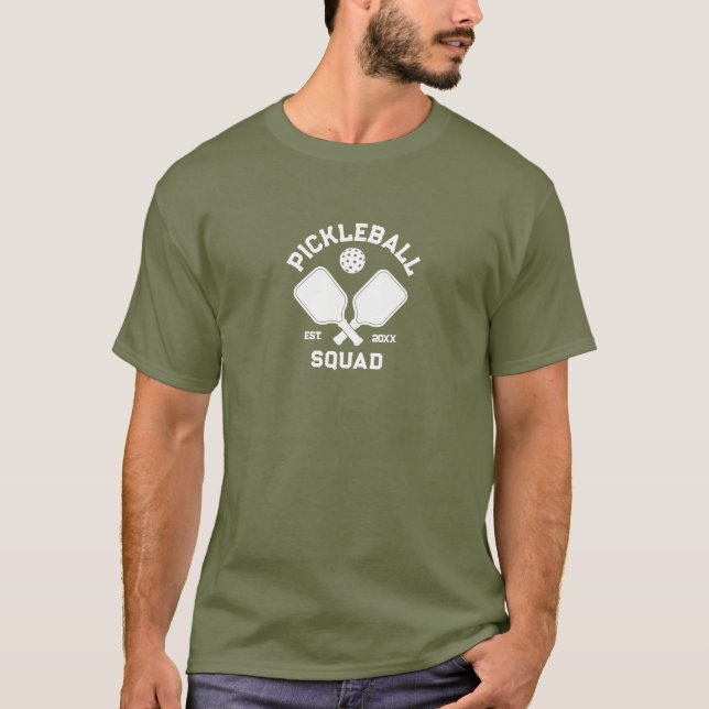Monogramdesign för elegant Pickleball T Shirt (Framsida)