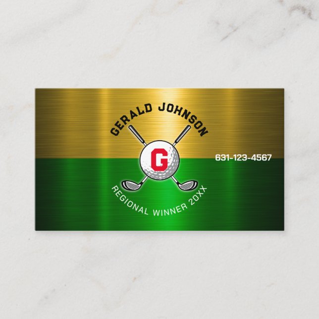 Monogramdesign för Golf Boll Center Visitkort (Framsida)