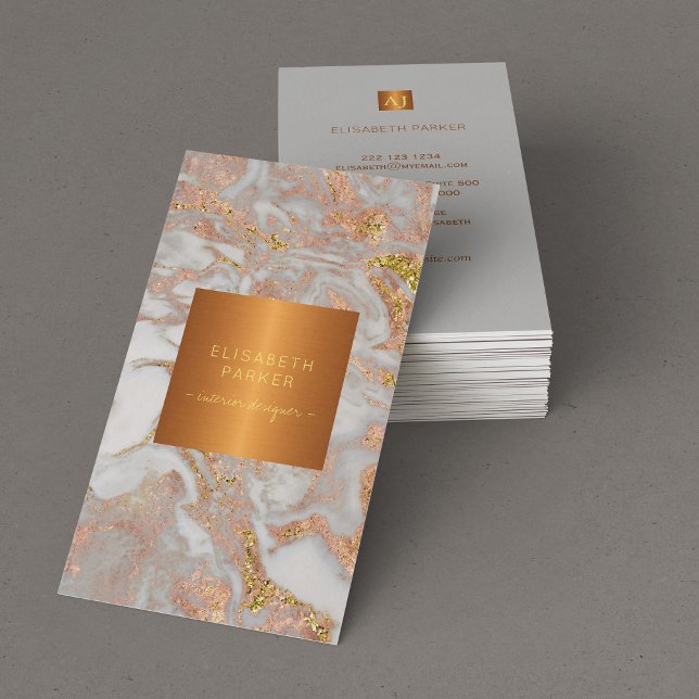 Monogramdesignern för lyxglam ro guld visitkort (Skapare uppladdad)