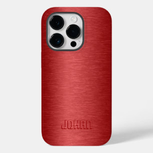 Monograme Metallic Red Brushed Aluminium-utseende