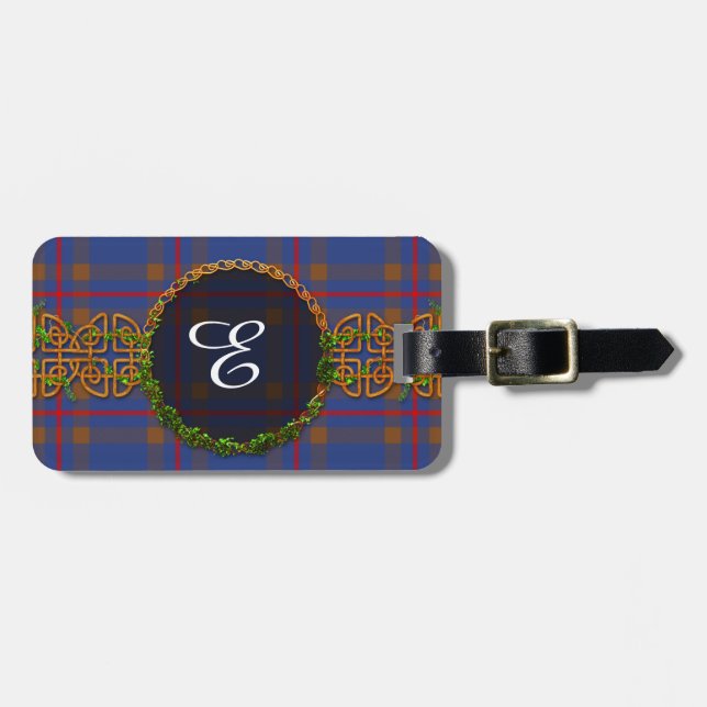 MonogramElliot Tartan Bagagebricka (Horisontell Framsida)