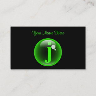 Monogramen bubblar J Visitkort