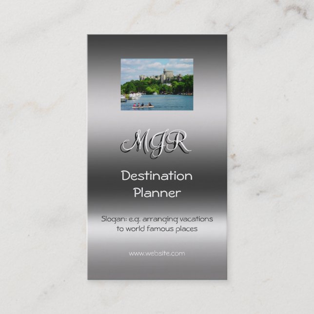 Monogramen destinationsPlanner, Visitkort (Framsida)