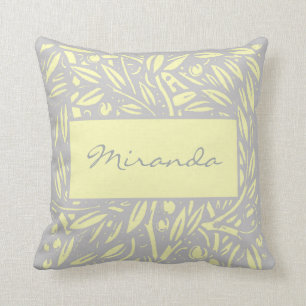 Monogramen för den Beardsley Nouveau Kudde