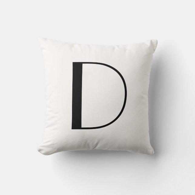 Monogramen kudder brev D Kudde (Framsida)