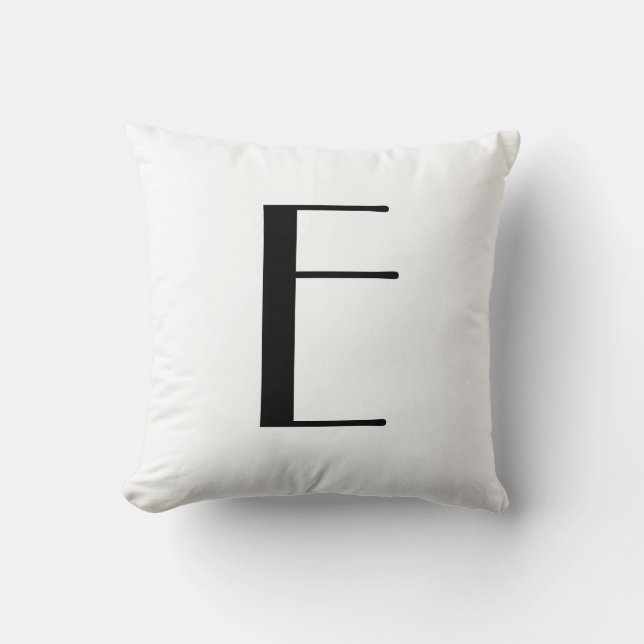 Monogramen kudder brev E Kudde (Framsida)