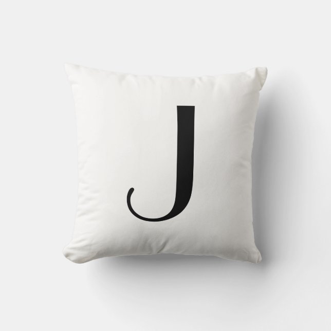 Monogramen kudder brev J Kudde (Framsida)