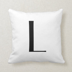 Monogramen kudder brev L Kudde