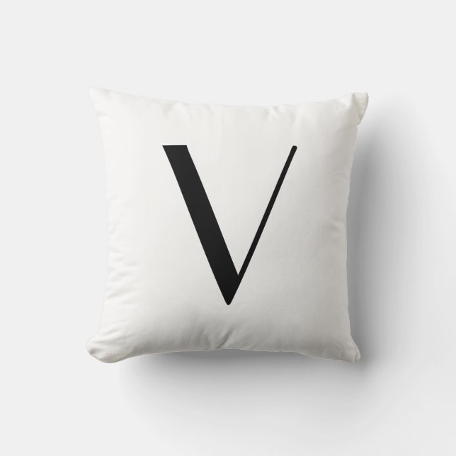 Monogramen kudder brev V Kudde (Framsida)