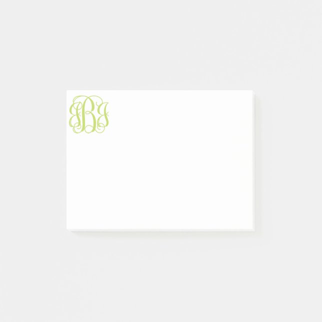 Monogramen postar det noterar post-it block (Framsida)