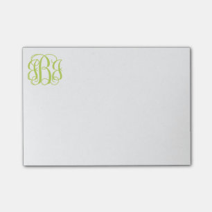 Monogramen postar det noterar post-it block