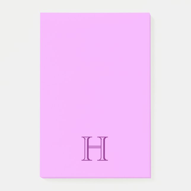 Monogramen postar det som är klibbigt, noterar post-it block (Framsida)