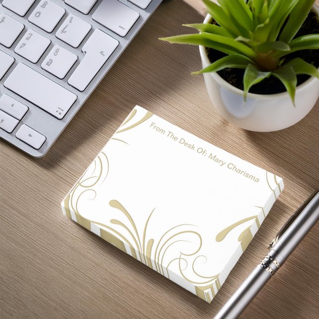 Monogramen postar noterar post-it block (Skapare uppladdad)