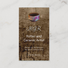 Monogramen potter, keramisk konstnär, visitkort