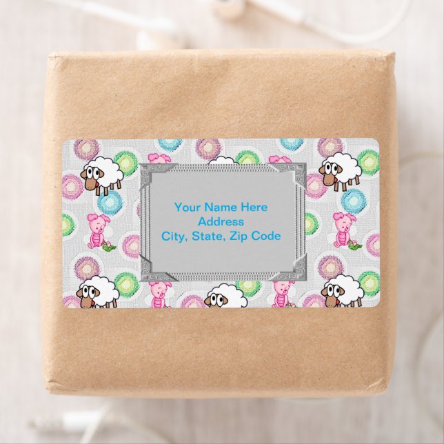 Monogrametiketter för får och Grisar Fraktsedel (Insitu)