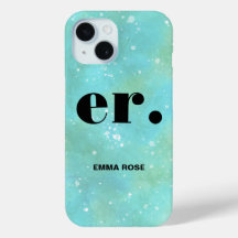 Monogramfantasi vattenfärgsfärgad Snyggt Modern Mi