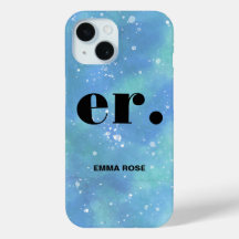 Monogramfantasi vattenfärgsfärgad Snyggt Modern Mi