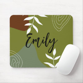 Monogramfärgad abstrakt för Grönt av minimalism Musmatta