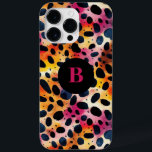 Monogramfärgad modern leopard Skriv ut<br><div class="desc">Monogram Colorful Modern Leopard Print iphone case har ditt personliga monogram i rosa på en modern bakgrund av leopard-utskrifter i vattenfärger. Perfektens gåva till henne för Mors dag,  jul,  helgdagar,  födelsedag,  systrar,  besties med mera. Designad av ©Evco Studio www.zazzle.com/store/evcostudio</div>
