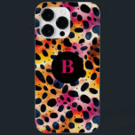 Monogramfärgad modern leopard Skriv ut<br><div class="desc">Monogram Colorful Modern Leopard Print iphone case har ditt personliga monogram i rosa på en modern bakgrund av leopard-utskrifter i vattenfärger. Perfektens gåva till henne för Mors dag, jul, helgdagar, födelsedag, systrar, besties med mera. Designad av ©Evco Studio www.zazzle.com/store/evcostudio</div>