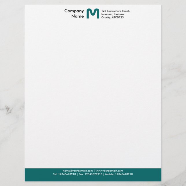 MonogramfärgFooter - kricka Brevhuvud (Framsida)