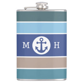 Monogramflaskor med Rand Nautisk anpassningsbar Fickplunta