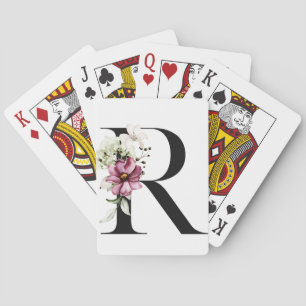Monogramförsedd bokstav R Pokerkort Casinokort