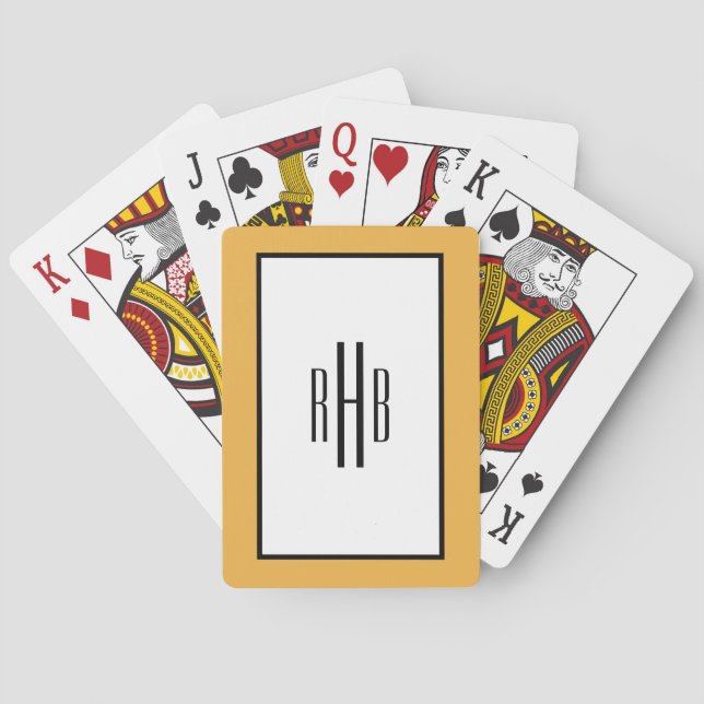 Monogramförsedda spelkort Pokergåva till pappa (Baksidan)