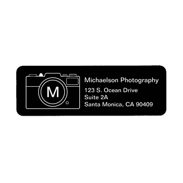 MonogramfotoReturetiketter Returadress Etikett (Framsidan)