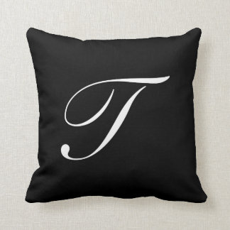 Monogramfyllning med svart Brev Kudde