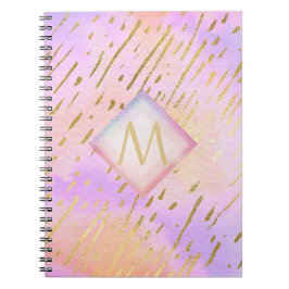 Monogramgåvor för flickor som Kärlek Rosa Guld Anteckningsbok