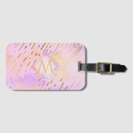 Monogramgåvor för flickor som Kärlek Rosa Guld Bagagebricka
