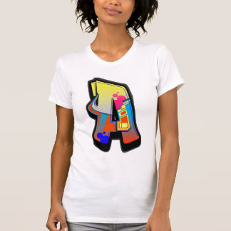 Monogramgrafitti märker en T-tröja Tee Shirt