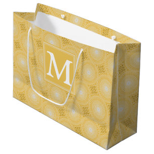 Monogramgult cirklar mönster
