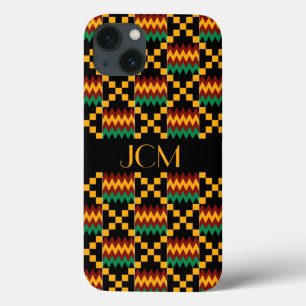Monogramgult, grönt, röd svart Kente trasa