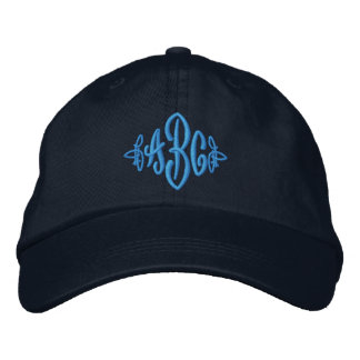 Monogramhatt Broderad Keps