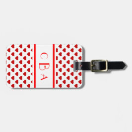 Monogramhjärtor Bagagebricka