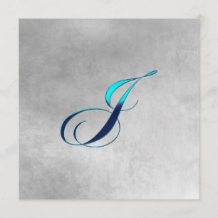 Monograminbjudan för Elegant-J Inbjudningar