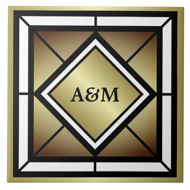 Monograminitialer Kakelplatta (Framsidan)
