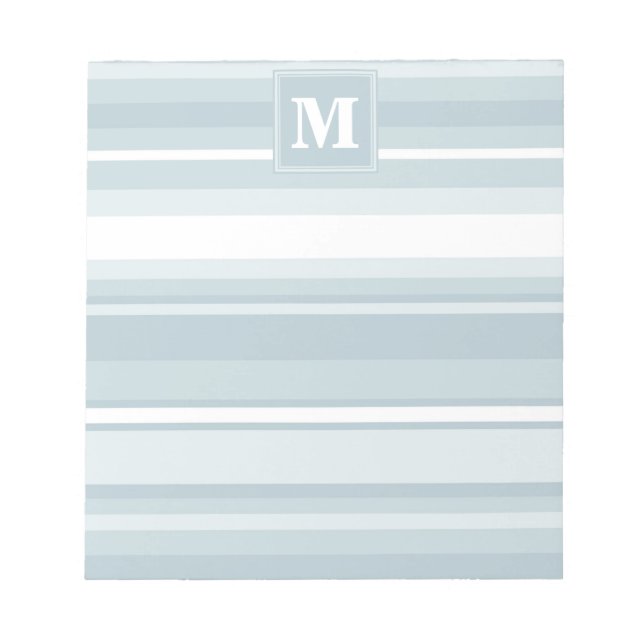 Monogramisblått rand anteckningsblock (Framsida)