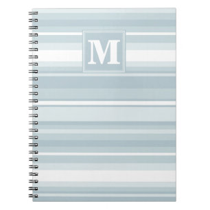 Monogramisblått rand anteckningsbok