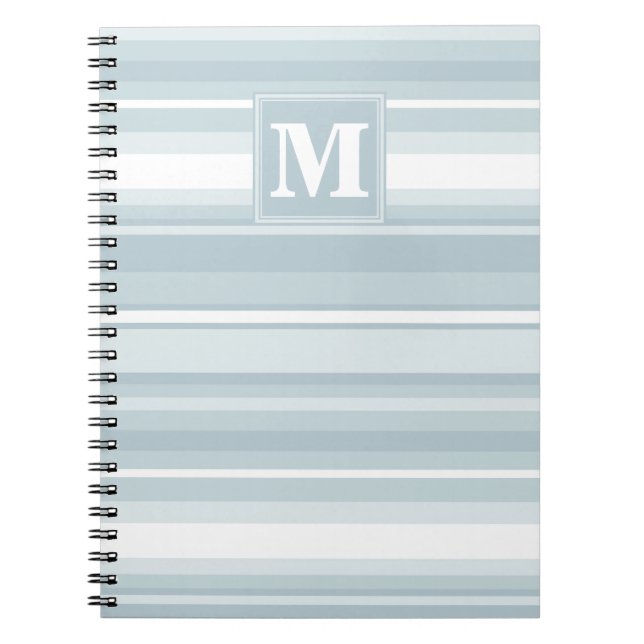 Monogramisblått rand anteckningsbok (Framsidan)
