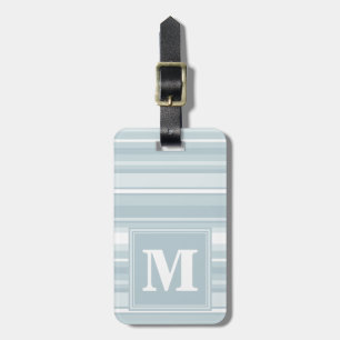 Monogramisblått rand bagagebricka
