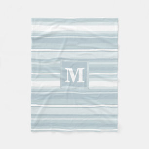 Monogramisblått rand fleecefilt