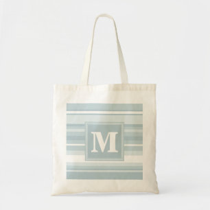 Monogramisblått rand tygkasse