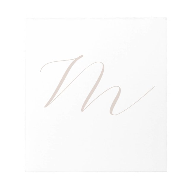 Monogramkalligrafi - unik, enkel modern anteckningsblock (Framsida)