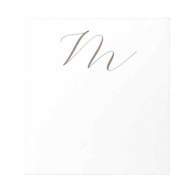 Monogramkalligrafi - unik, enkel modern anteckningsblock (Framsida)