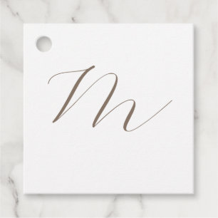 Monogramkalligrafi - unik, enkel modern gåvor etiketter